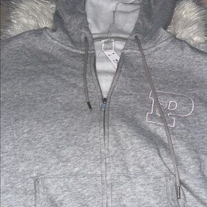 PINK CAMPUS FLEECE FULL-ZIP HOODIE